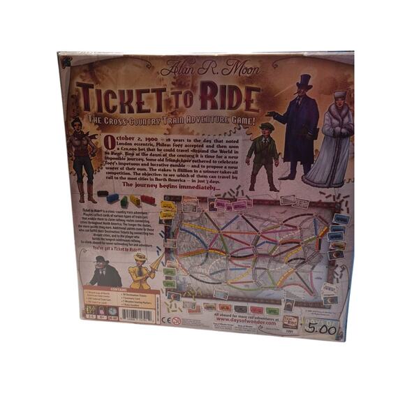Days of Wonder Ticket To Ride by Alan R. Moon Train Adventure Board Game - Picture 4 of 6